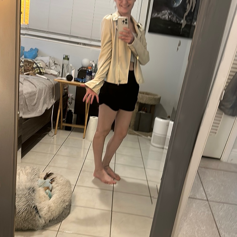 Cream Moto Jacket